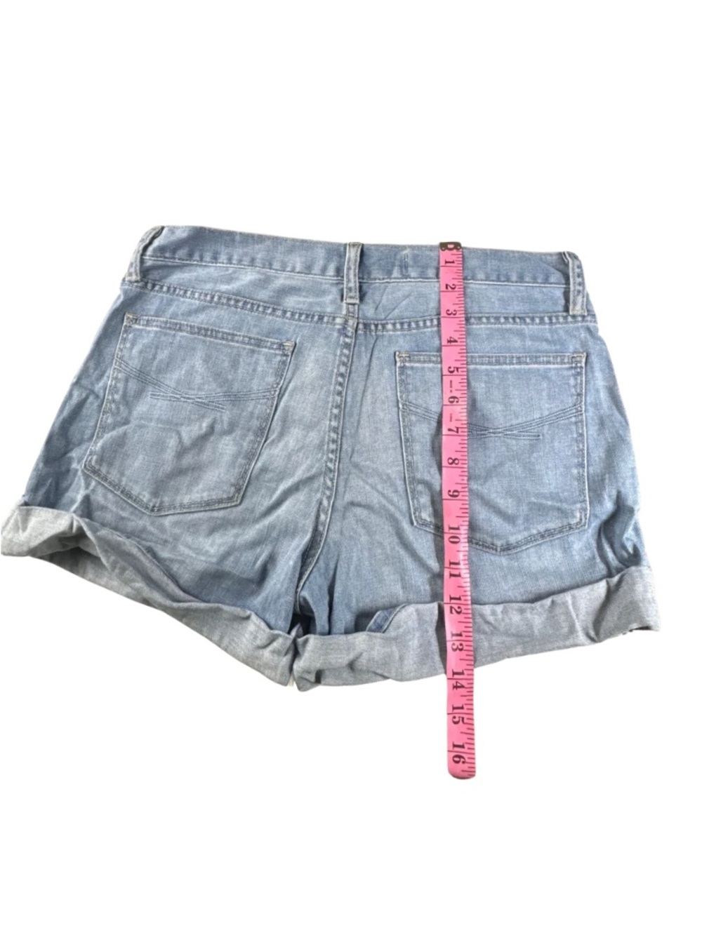 Gap Jeans Light Blue Denim Roll-Cuff Women's Shorts Size 27/4 - Picture 2 of 9